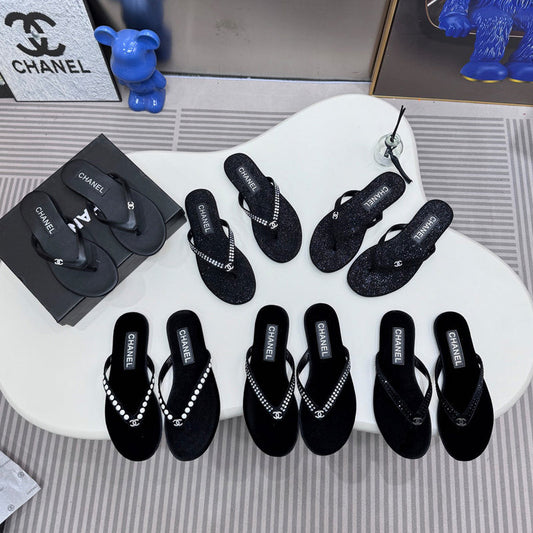 MBCS4 Leather Slippers Size 35-42 Shoes with Box