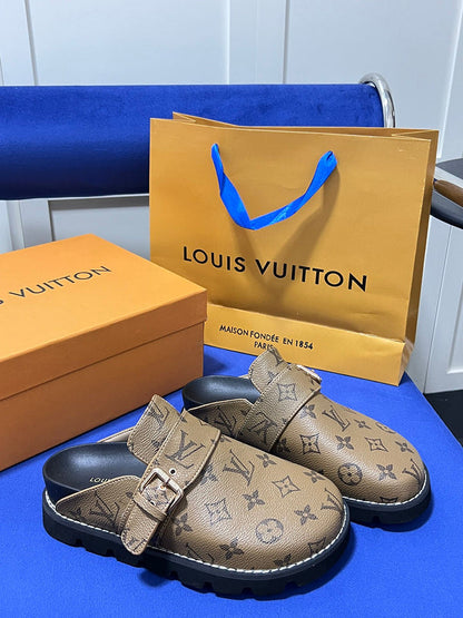 MJLS5 Leather slippers Women shoes 35-42 With box