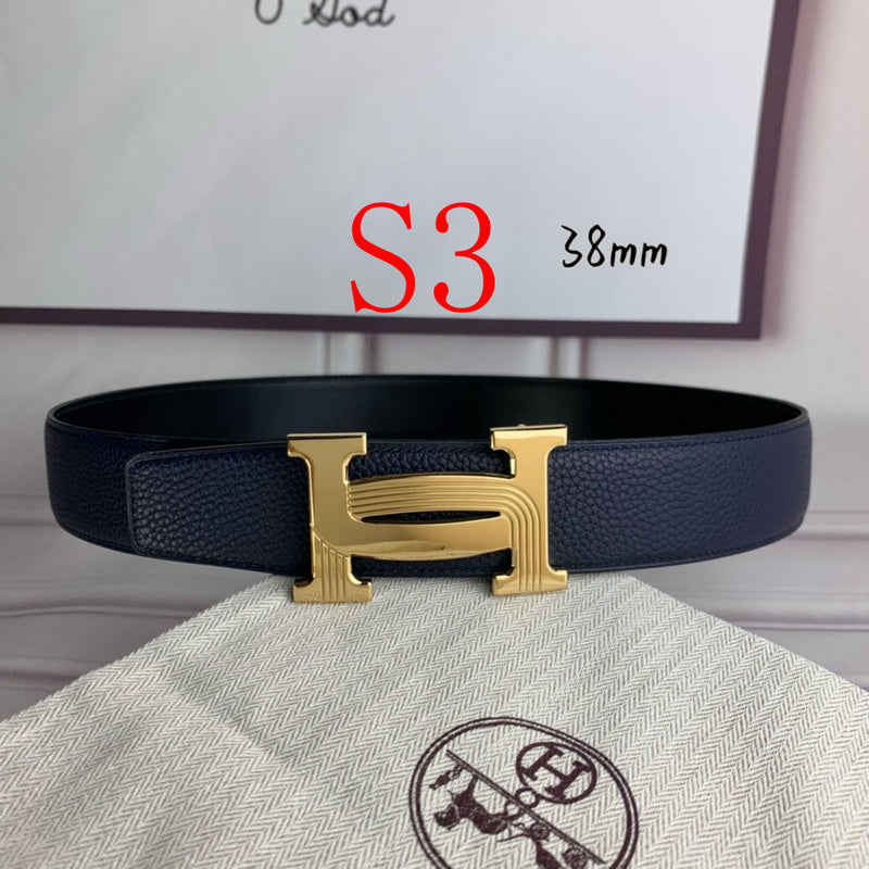 HBL5 Real leather 3.8CM 95-125CM Belt with all packing