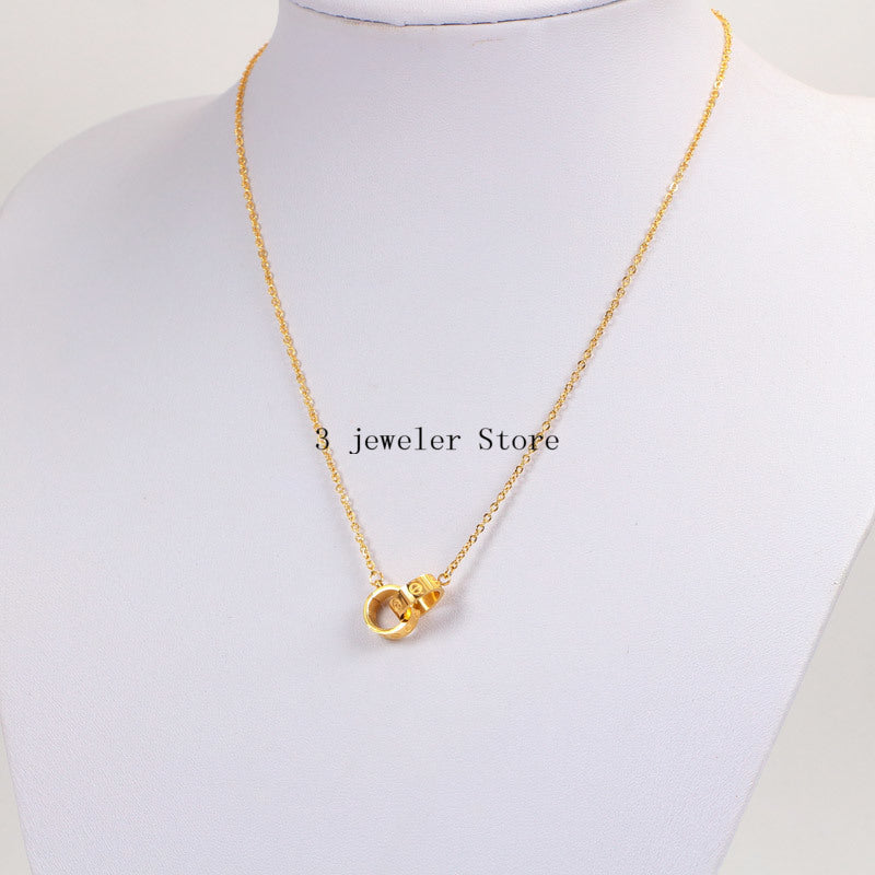 CAN26 Necklace 316L steel plating gold necklaces Jewelry