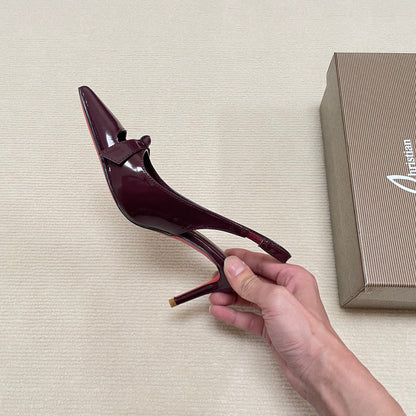 MBCL1 Women Heel 6CM 8CM 10CM Leather shoes 35-41 with box