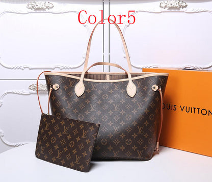 GLP8  Neverfull Bag high quality L*V bag for lady gift Canvas leather small size 32x29x17cm/ big 40×33×20CM