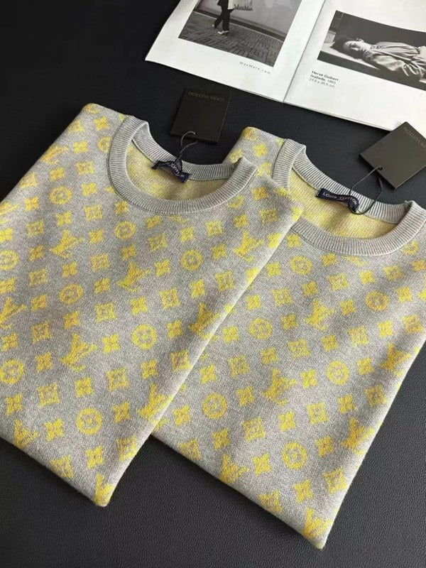 LVC035 New high-quality autumn and winter men's and women's short sleeved woolen sweater clothing