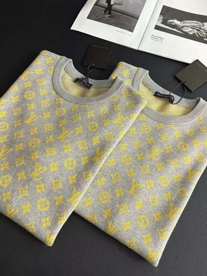 LVC035 New high-quality autumn and winter men's and women's short sleeved woolen sweater clothing