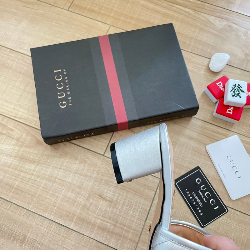 MJGS60 Slippers 6.5CM Women shoes 35-40 With box