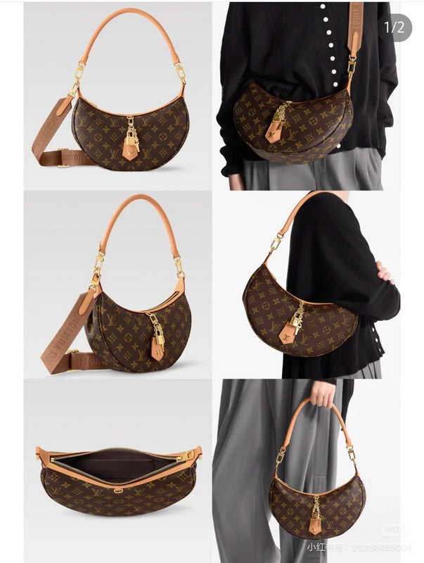 MLP01   Women's new fashion 22x9x33cm moon bag