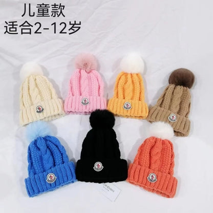 PMOH4    New children's small Fried Dough Twists hair ball hat