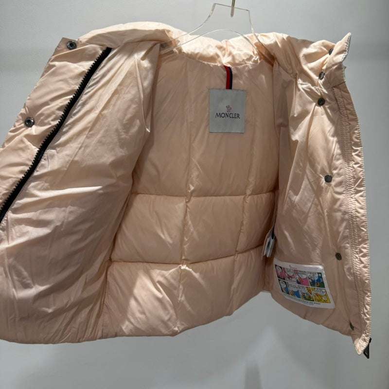 043027   Children's checkered short color blocked short down jacket, thickened children's  kids  clothing