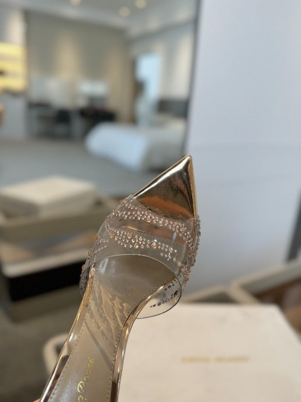 MBGS2 Leather 8.5CM 10.5CM Slippers Size 35-41 Shoes with Box