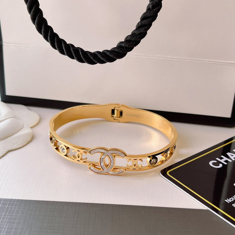 CS081 Bracelet 316L steel plating gold Jewelry