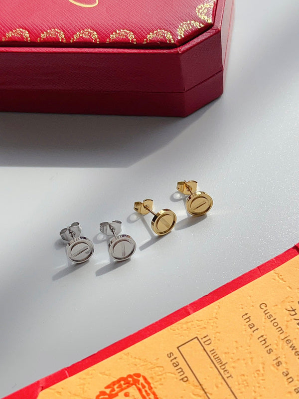 A1073  Women's titanium steel stud earrings