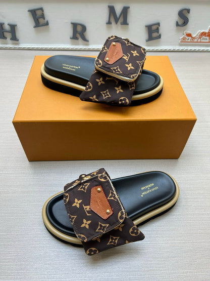 YLS5 Leather Slippers Size 36-45 Shoes with Box