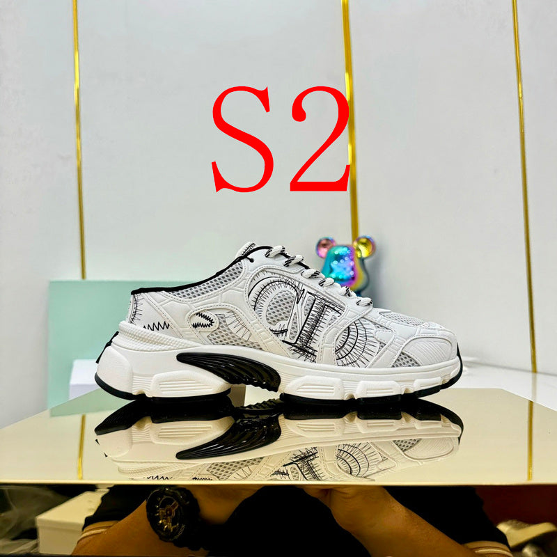 BDS8 Leather Slippers Women 35-41 Shoes with box