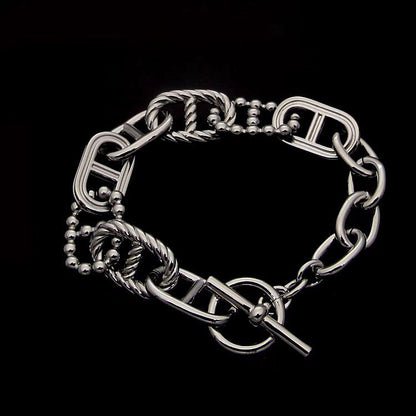 HB02    Men's pig nose letter bracelet jewelry