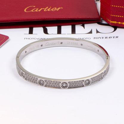 CAB25 Bracelet full diamonds screw bracelet no screwdriver  Jewelry