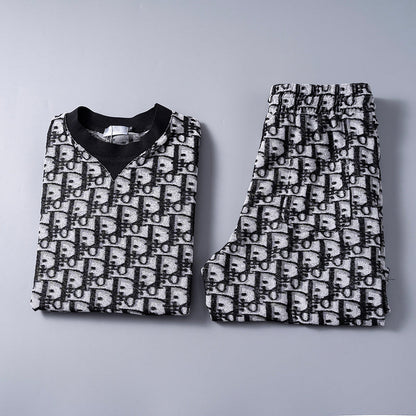 DIC119 New men's short sleeved polo top+shorts clothing