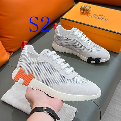 BMHS0 Leather Shoes Women35-41 Man 40-44 with box