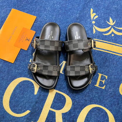 MJLS08 Women slipper Leather Shoes 35-42 with box