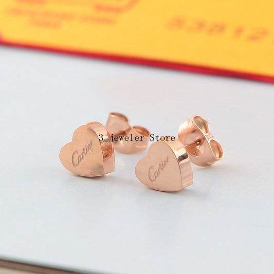 CAE6 High quality 316L steel Gold Plated earring studs for women jewelry