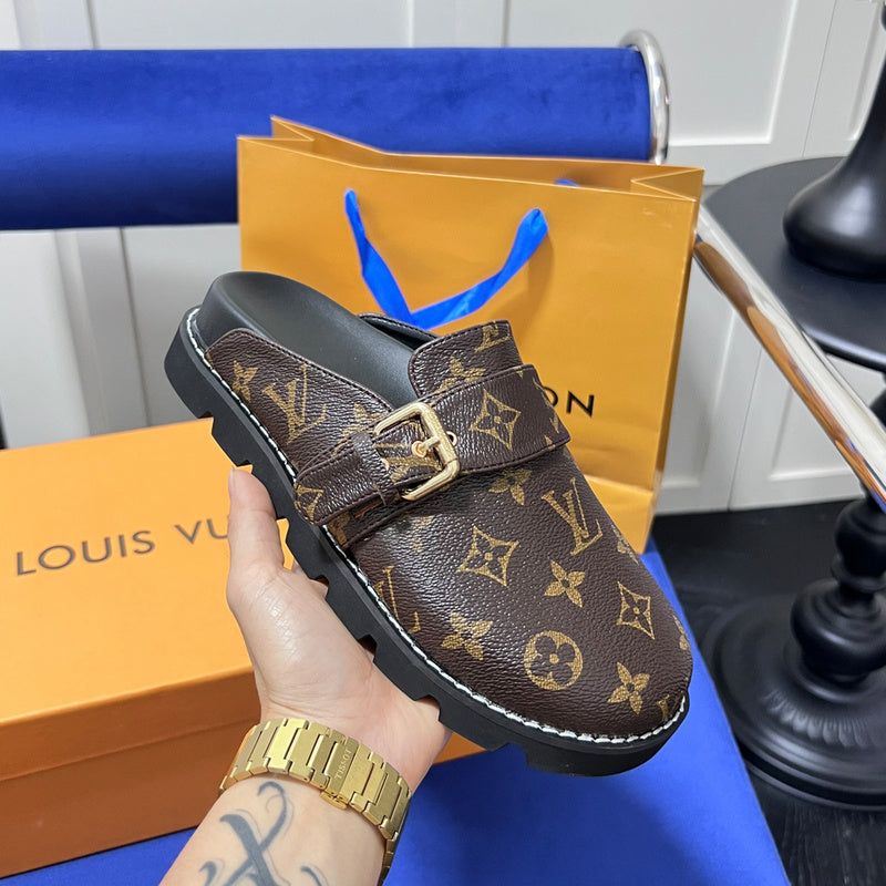 MJLS5 Leather slippers Women shoes 35-42 With box