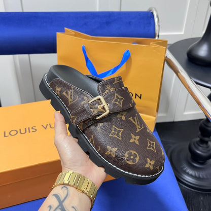 MJLS5 Leather slippers Women shoes 35-42 With box