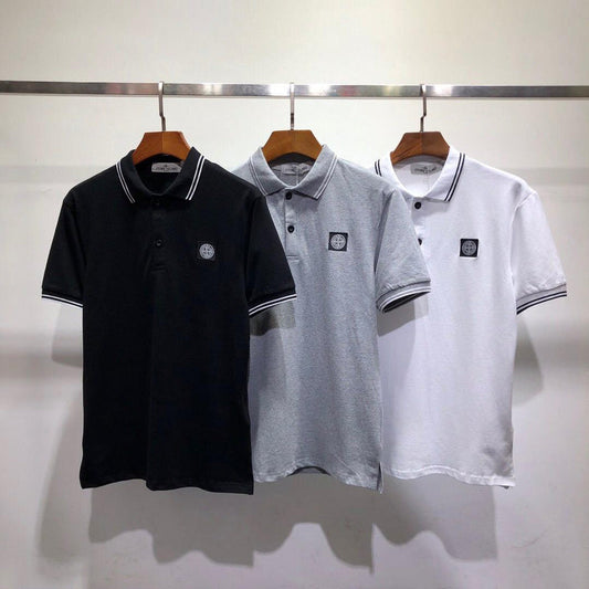 STC24 New men's polo shirt summer short sleeved top Clothing