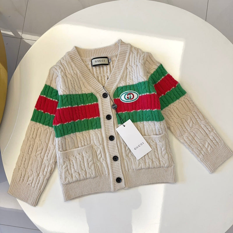 TGUC14 Boys and girls autumn and winter sweater pullover sweater cardigan wool sweater Clothing for kids for kids