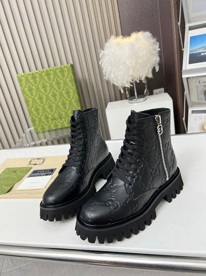 HJGS1 Leather Shoes Women 35-41 with box