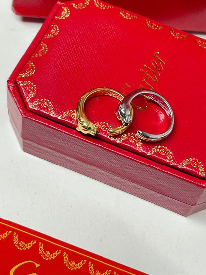 J142  Men's and women's titanium steel cheetah ring jewelry