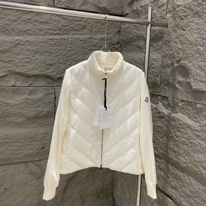 042067  Women's knitted spliced down jacket clothing