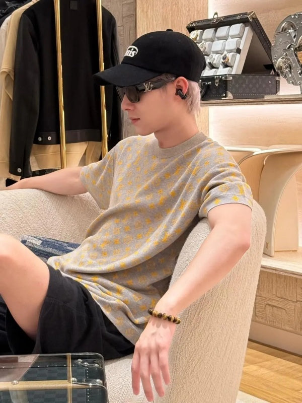 LVC035 New high-quality autumn and winter men's and women's short sleeved woolen sweater clothing