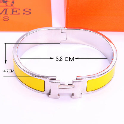 HB37 Bracelet 316L steel plating gold high quality bangles for women wonderful gift jewelry  size 17