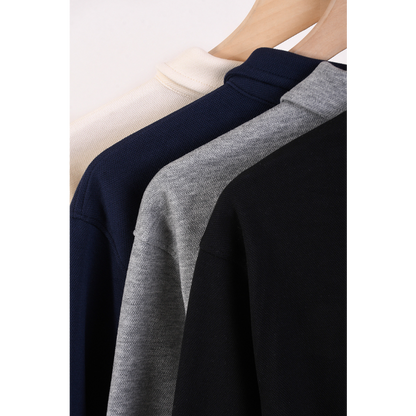 LFC22 New men's and women's spring and autumn pure cotton hoodie polo collar top clothing