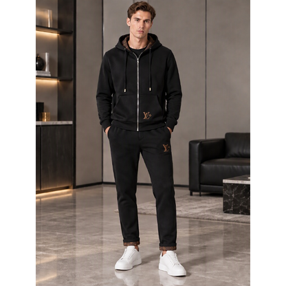 LVC404 New men's autumn and winter long sleeved suit top+pants clothing