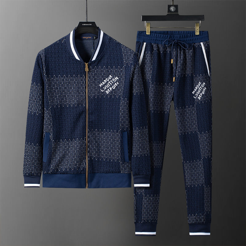LVC301 New men's autumn and winter long sleeved suit top+pants clothing