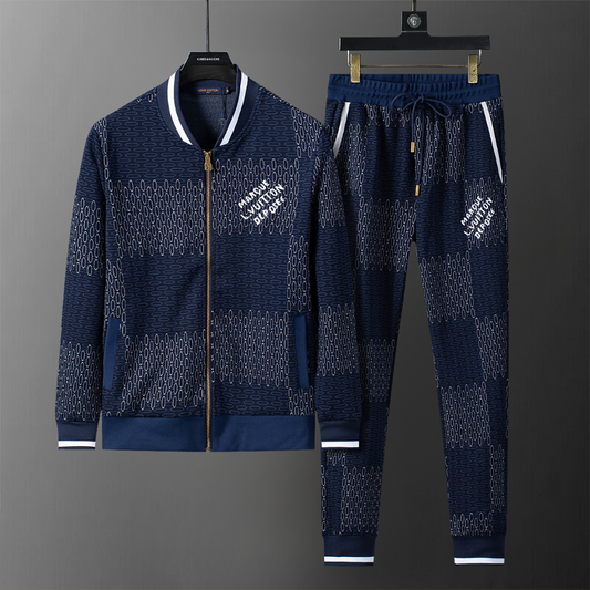 LVC301 New men's autumn and winter long sleeved suit top+pants clothing