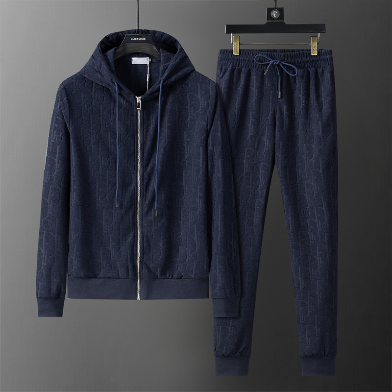 DIC130 New men's autumn and winter long sleeved suit top+pants clothing