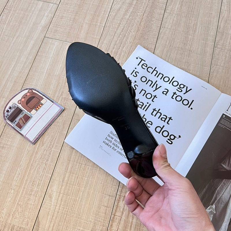 MYS3 Synthetic Leather 9CM Slippers Size 35-41 Shoes with Box