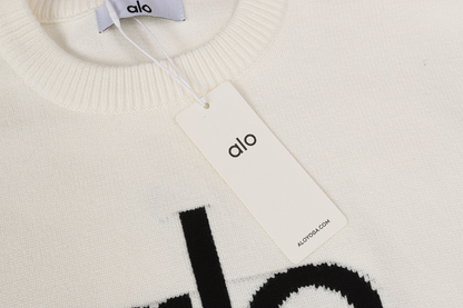 ALOC1 New autumn and winter men's and women's trendy brand new sweater jacquard letter clothing