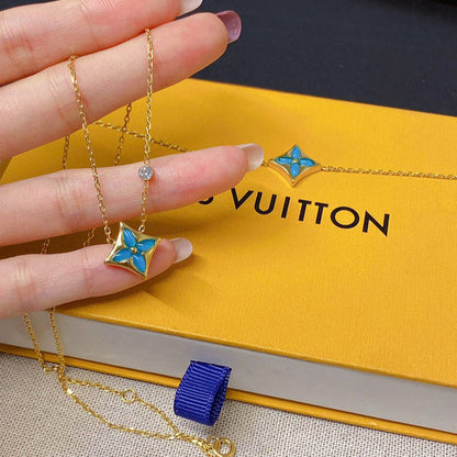 X674  Women's Titanium Steel Necklace Bracelet Set Jewelry