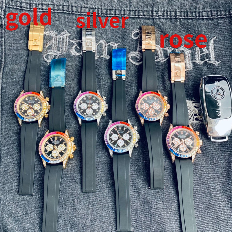 RW31  Rainbow Di classic three eyes six needle design, atmospheric fashion 40*12mm