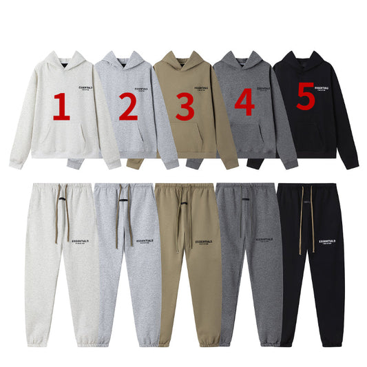 FGC16 Men's and women's spring and autumn sports suit hooded sweatshirt+sports pants clothes