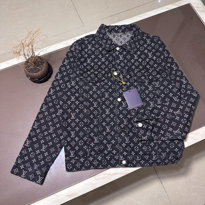 LVC041 New men's and women's high-quality denim jackets with loose fit clothing