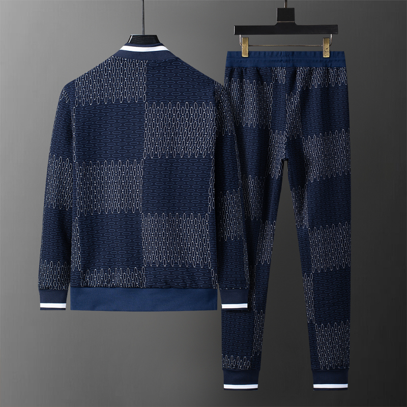 LVC301 New men's autumn and winter long sleeved suit top+pants clothing