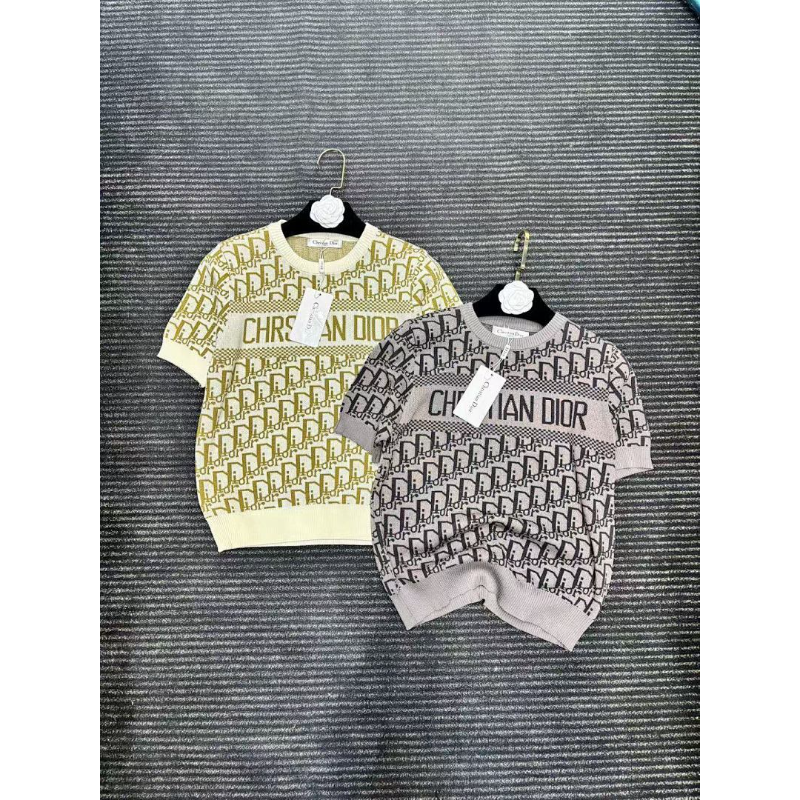 DIC30 New women's summer T-shirt knitted ice silk fabric clothes