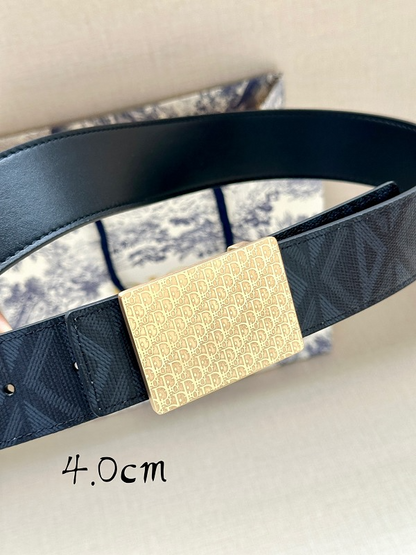DBL4 Real leather 4.0CM 95-125CM Belt with all packing