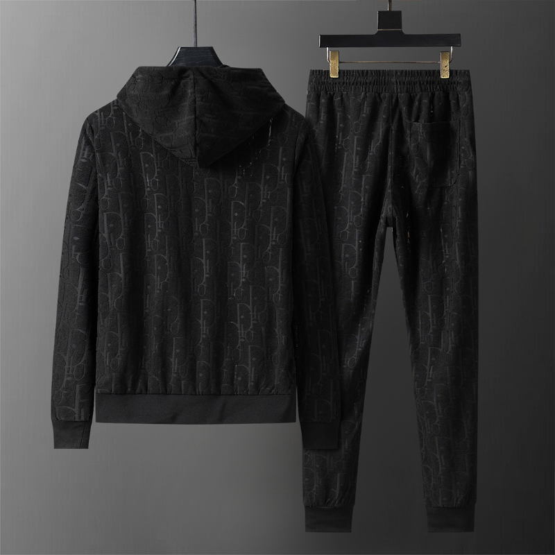 DIC130 New men's autumn and winter long sleeved suit top+pants clothing