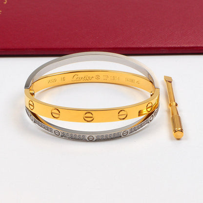 CAB44 Brand Bracelet 316L steel plating gold Bangle Jewelry