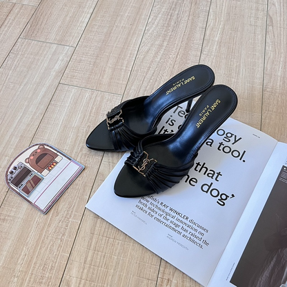 MYS3 Synthetic Leather 9CM Slippers Size 35-41 Shoes with Box