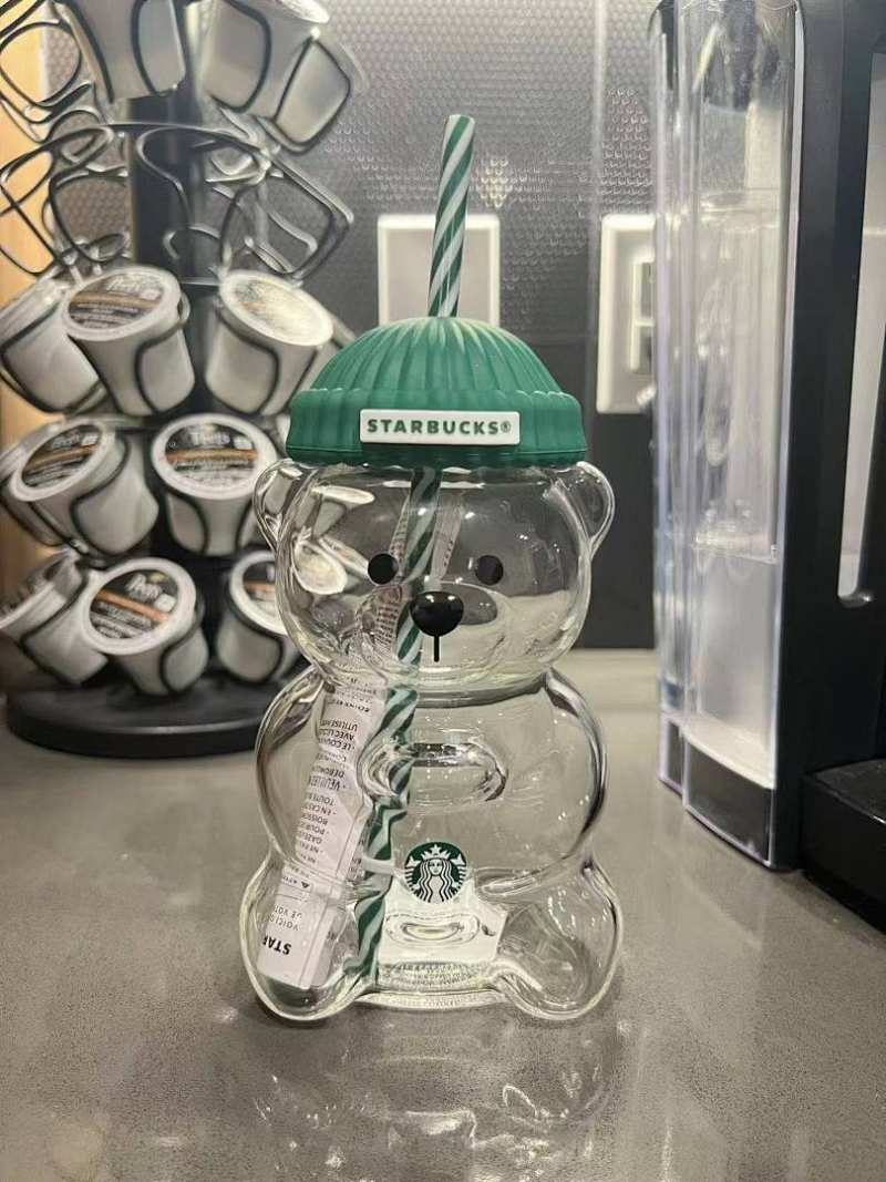 BBC1  Hot Bear Coffee Maker Cold Drink Glass Cup